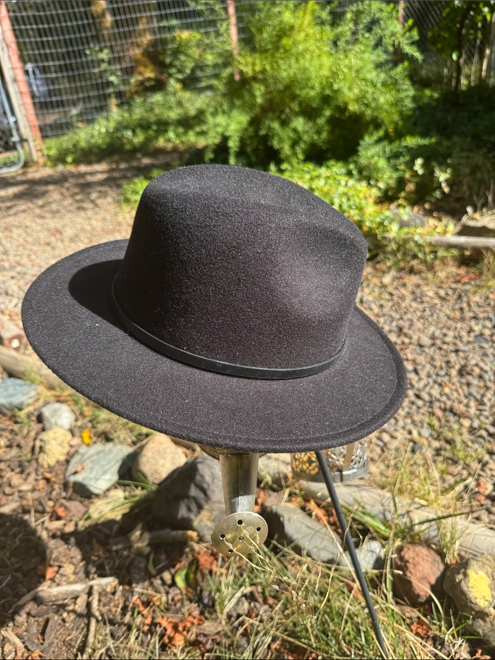 Lisianthus Women Black Belt Buckle Fedora Hat - Picture 3 of 6